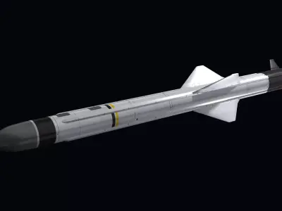 Exocet MM40 Block 2 Low-poly 3D model