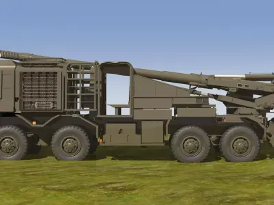 JGSDF type 19 155mm wheeled self propelled howitzer 3D model