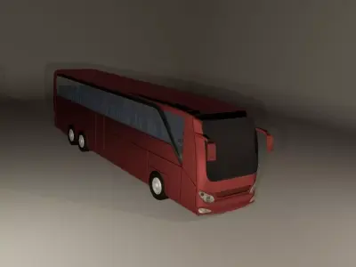 High poly bus 3D model