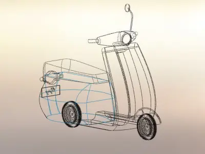 Scooter-Vespa scooter Free 3D model