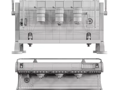 Nuova Simonelli Aurelia Wave T3 Low-poly 3D model