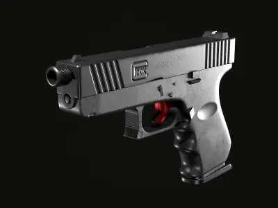 Glock Custom PBR Game Ready Low-poly 3D model