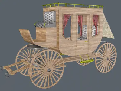 Western Wagon 8 3D model
