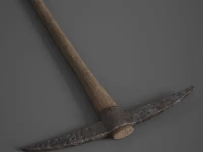Wooden Pickaxe Low-poly 3D model buy
