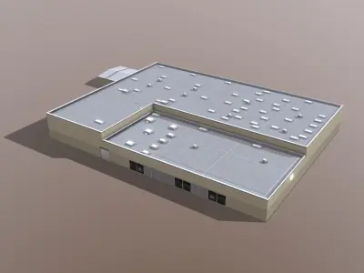 Airport LIRN Storage3 Naples International Airport  Low-poly 3D model