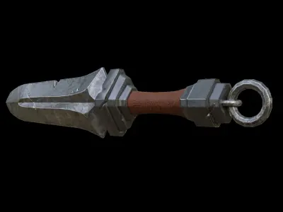 Dagger sword Low-poly 3D model
