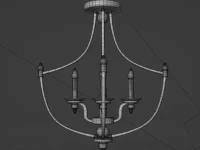 Mid-Poly Chandelier  3D model