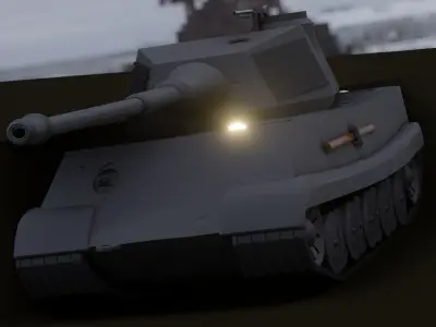 Tiger II H Low-poly Low-poly 3D model
