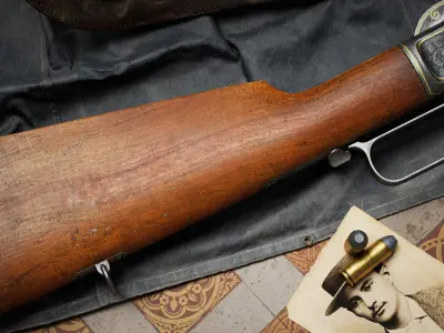 Winchester 1873 Musket Engraved - Full Project Low-poly 3D model