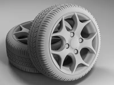 Carre Car 419 Wheels 3D model