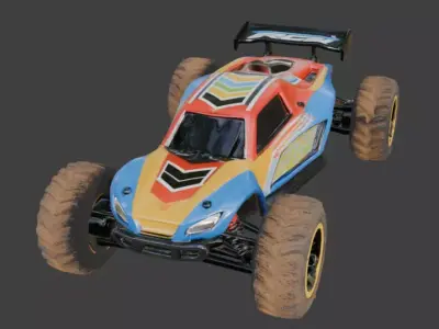 Stylized Racing Rally Buggy 3D Model Low-poly 3D model