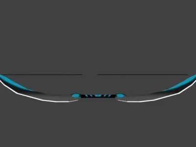 AdvanceBattleBow-2 bow and arrow Low-poly 3D model