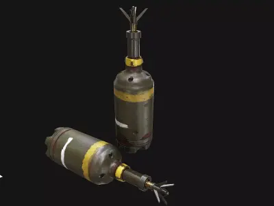 landmine empty grenade Low-poly 3D model