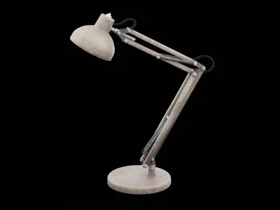Old Desk Lamp Low-poly 3D model