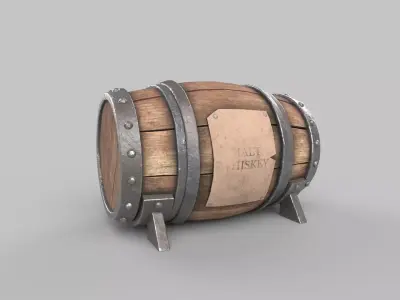 Stylized Barrel 3D model buy