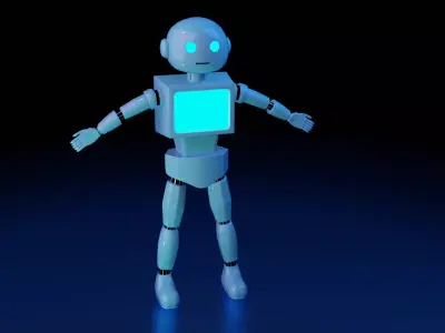 Cartoon Robot Character  Game Ready 3D Model  3D model