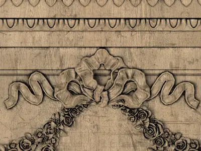 classical bookcase 3D model