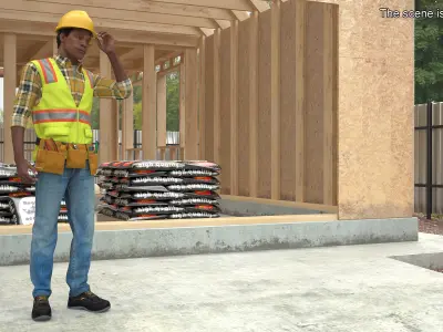  Construction Worker Fur Rigged 