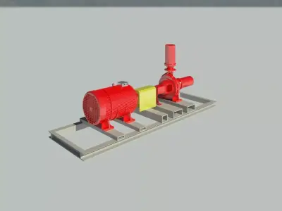 Electric Pump High-Detail Revit Family MEP Ready  3D print model