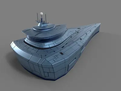 Destroyer Low-poly 3D model purchase