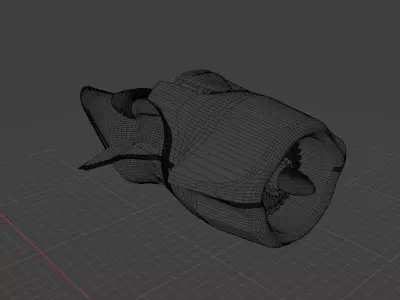 Futuristic Flying Motorcycle 3D Model 3D model