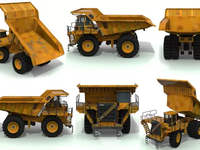Dump Truck Low-poly 3D model shop