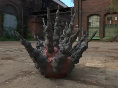Explosion starburst 3D model