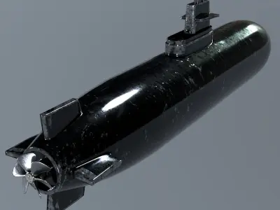submarine Free low-poly 3D model buy