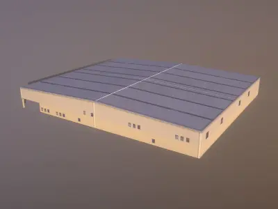 Airport LIRN Storage2 Naples International Airport   Low-poly 3D model