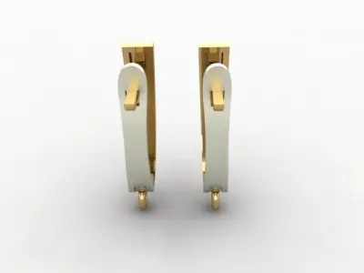 Upper Part Gold Earrings 3D print model