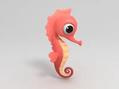 Seahorse 3D model shop