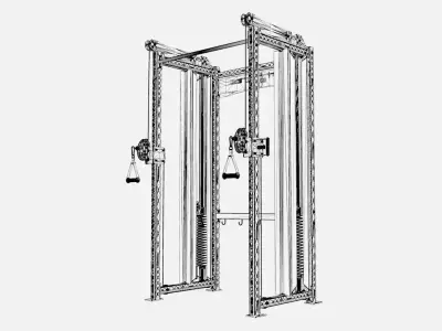Hold Strong Elite H-Series Functional Trainer 3D model