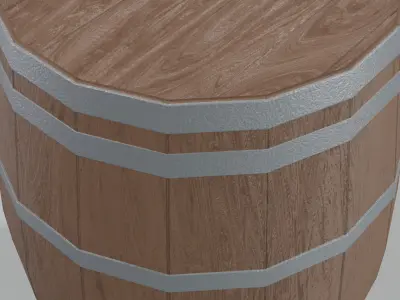 Heavy Toasted Lowpoly Bordeaux Barrel Low-poly 3D model
