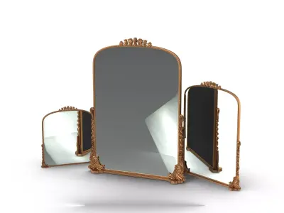 Gleaming Primrose Mirror Antique 3D model