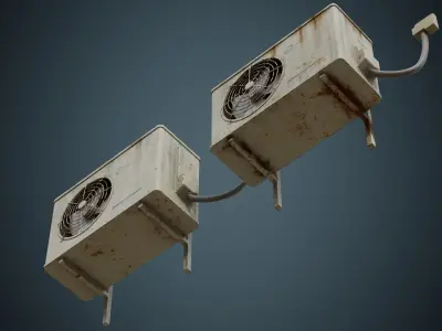 Air Conditioner 6B Low-poly 3D model