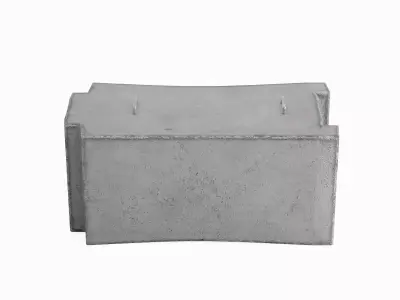 Concrete Traffic Barrier 04 Low-poly 3D model