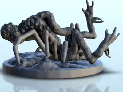 Alien spider on ground 7 - Future Sci-Fi SF Post apocalyptic Tab 3D print model