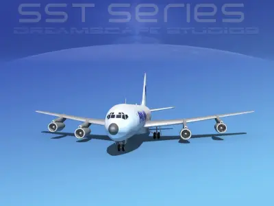 Boeing 707-320 SS Pan American 2 3D model