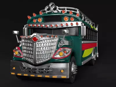 BUS CHICKENBUS- DIABLO ROJO-BURRAS-CHIVAS 3D print model