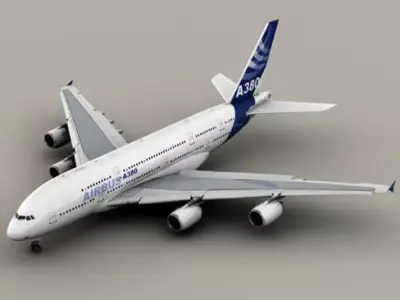 Airbus A380 New House Colors 3D model