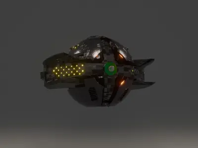 sci-fi drone Free low-poly 3D model by vudooartz