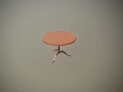 Varnished Mahogany Antique Table Low-poly game ready Low-poly 3D model