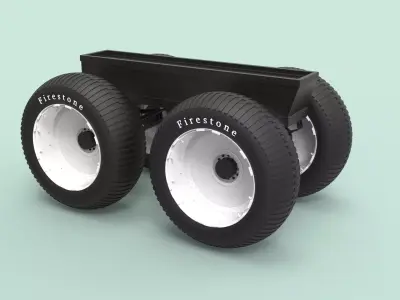 Chassis for monster truck 3D model