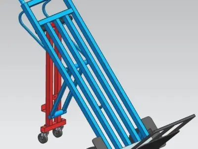 Handle Truck For Workshop - Trolley 3D model
