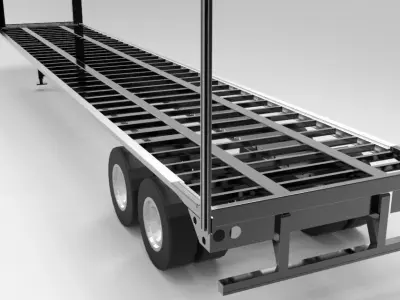 Tautliner trailer main frame Free 3D model
