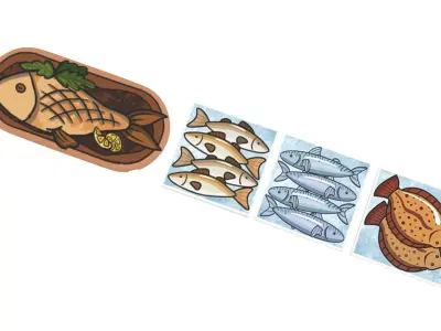 Fish Lego Tiles Set 3D model