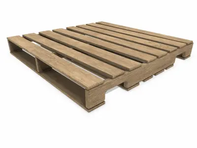 Wooden Pallet Low-poly PBR Free low-poly 3D model