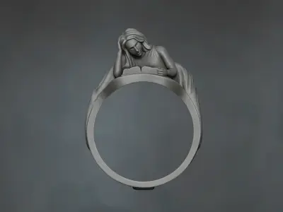 Antique Art Nouveau Ring  3D print model