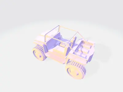 Jeep for game Free low-poly 3D model