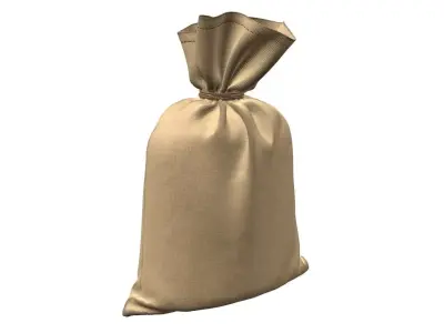 canvas money bag 3D model